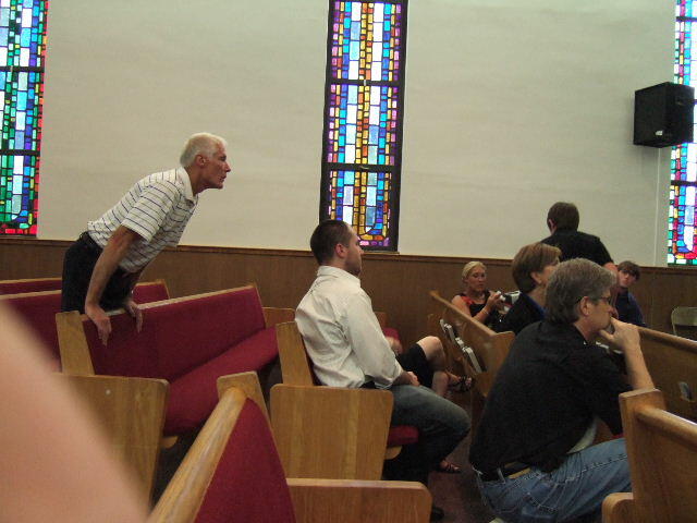 Dad of the bride knows what to do.
